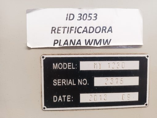 Retífica Plana marca WMW DML modelo MY-1260