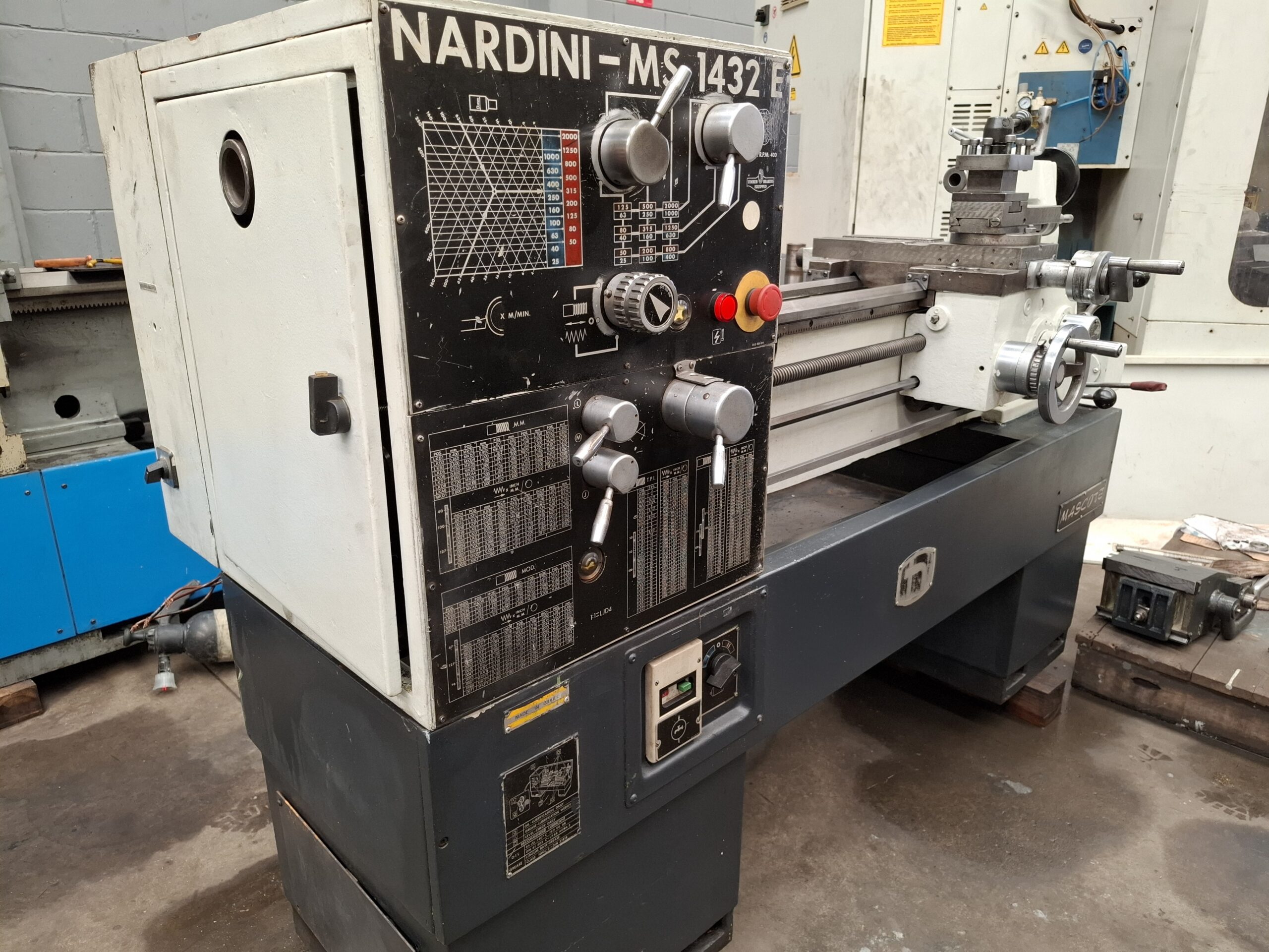 Torno Mecânico Nardini Mascote MS-1432E-1 Torno Mecânico Nardini Mascote MS-1432E