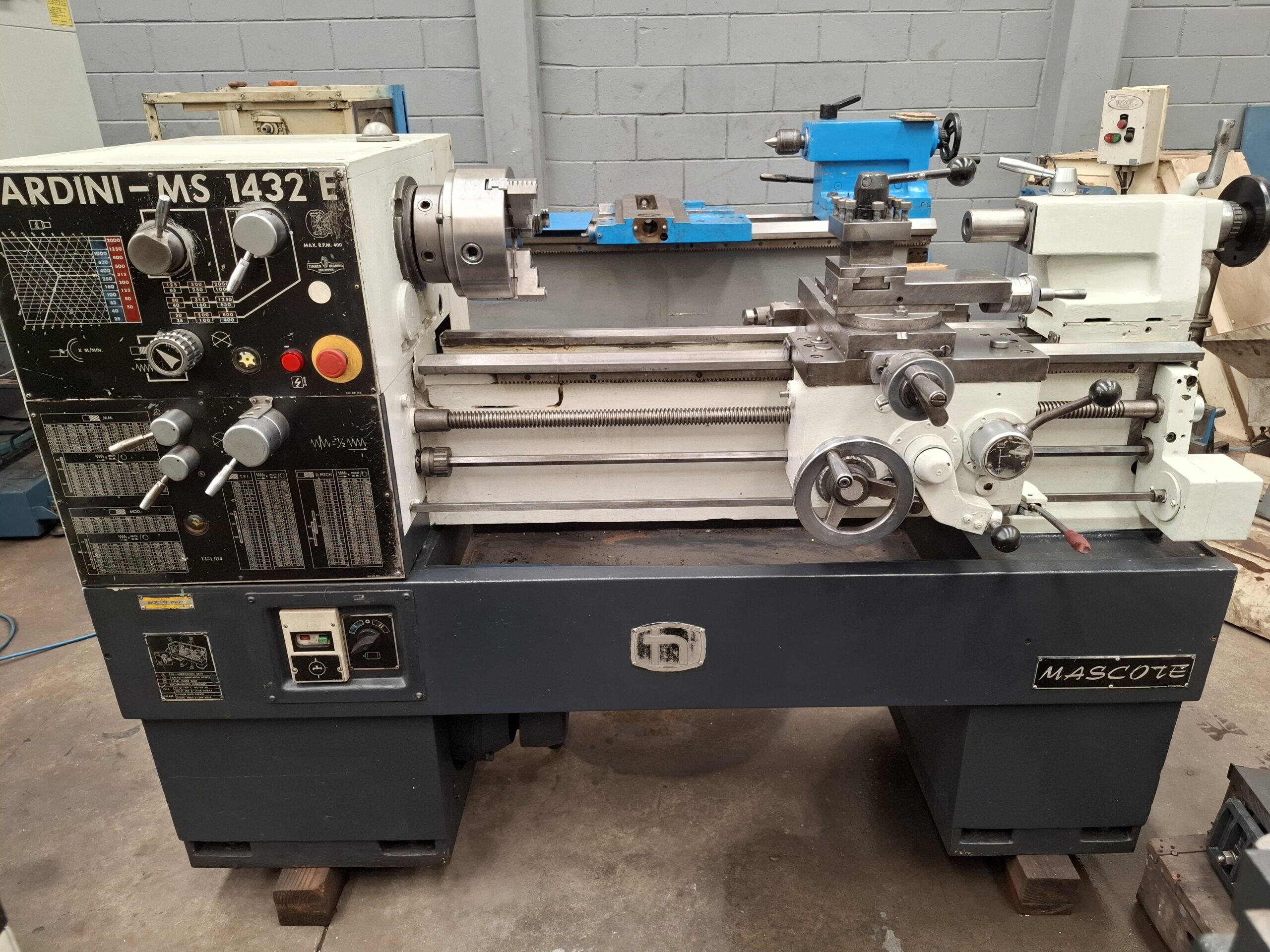 Torno Mecânico Nardini Mascote MS-1432E-2 Torno Mecânico Nardini Mascote MS-1432E